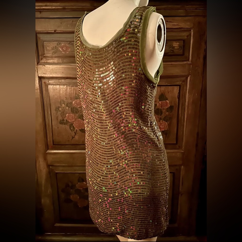 Sequin Mesh Vtg J.CREW Mini Tank Dress! - Picture 2 of 3
